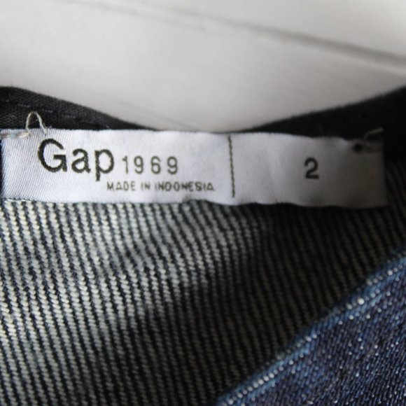 Short Sleeve Dark Wash Denim Peplum Shirt - Picture 5 of 7